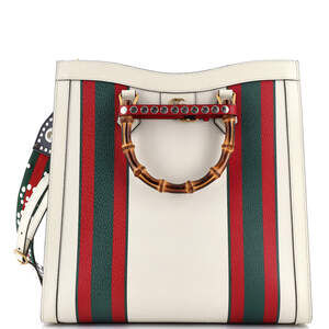 Gucci Large Diana NM Bamboo Handle Tote Printed Leather